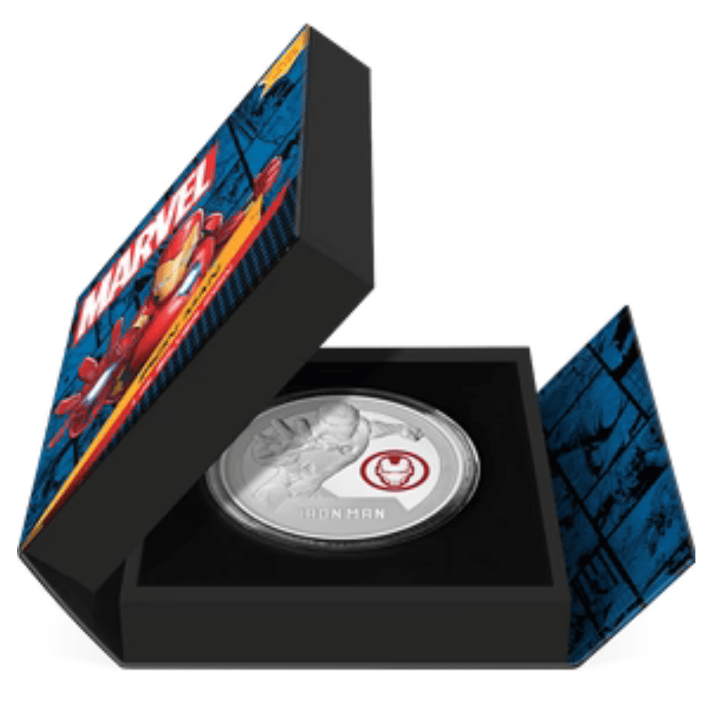 IRON MAN Marvel Classic Superheroes 1 Oz Silver Coin $2 Niue 2024 - PARTHAVA COIN
