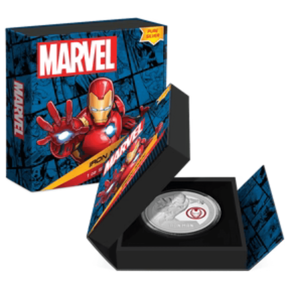 IRON MAN Marvel Classic Superheroes 1 Oz Silver Coin $2 Niue 2024 - PARTHAVA COIN