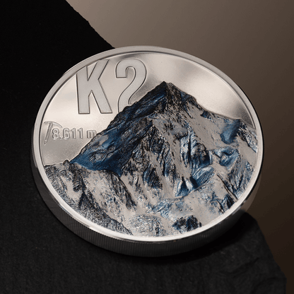 K2 Peaks 2 Oz Silver Coin $10 Cook Islands 2024 - PARTHAVA COIN