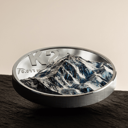 K2 Peaks 2 Oz Silver Coin $10 Cook Islands 2024 - PARTHAVA COIN