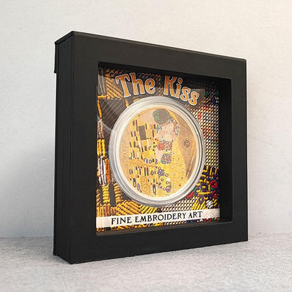 KISS Gustav Klimt Fine Embroidery Art 3 Oz Silver Coin $20 Palau 2023 - PARTHAVA COIN