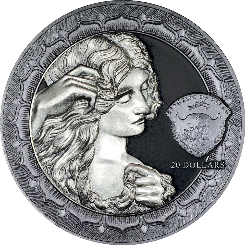 LADY GODIVA Eternal Sculptures II 3 Oz Silver Coin $20 Palau 2024 - PARTHAVA COIN