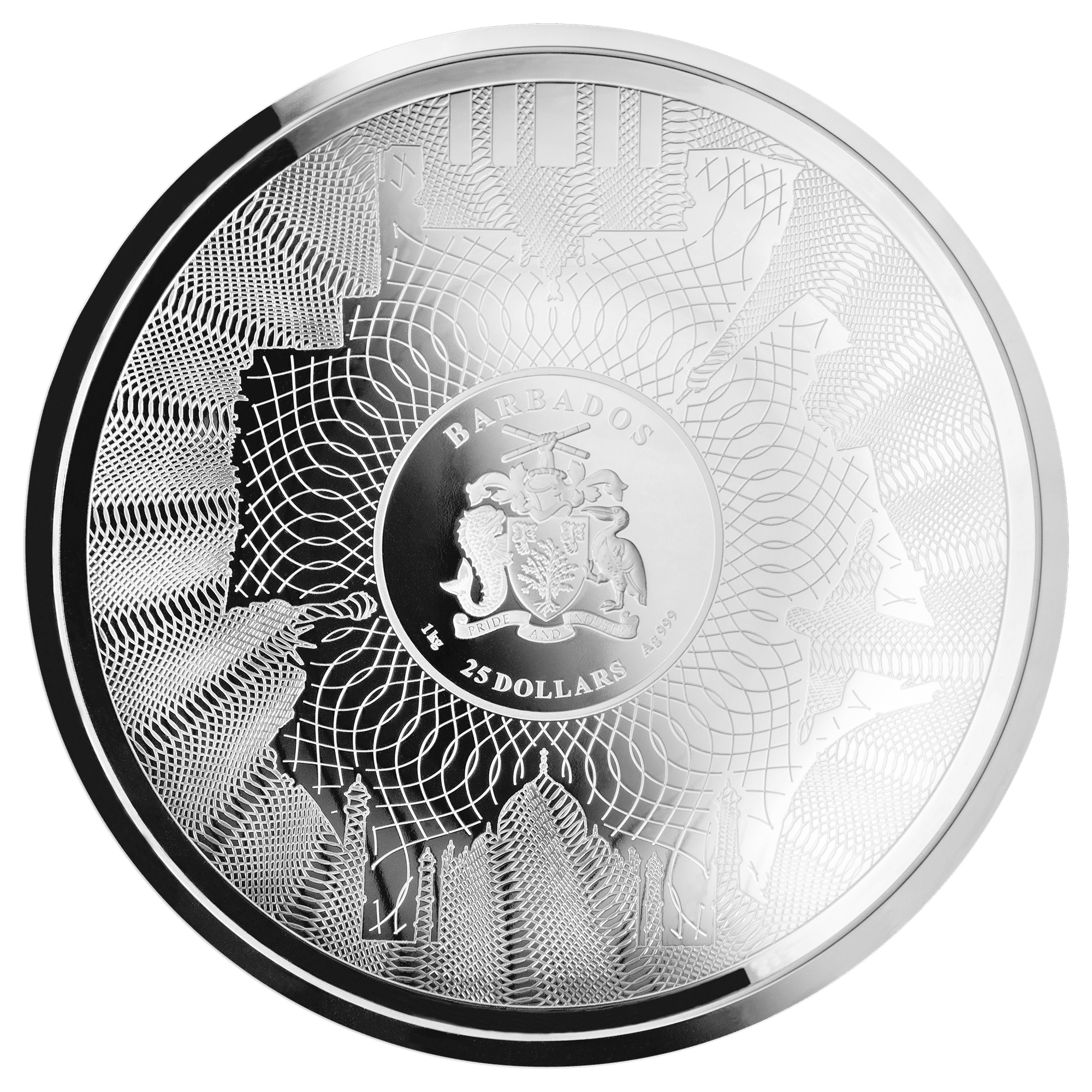 LANDMARK OF THE WORLD 1 Kg Kilo Silver Coin $25 Barbados 2024 - PARTHAVA COIN