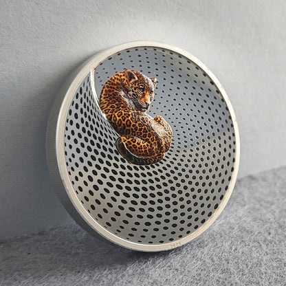 LEOPARD Camouflage of Nature 3 Oz Silver Coin $20 Palau 2024 - PARTHAVA COIN