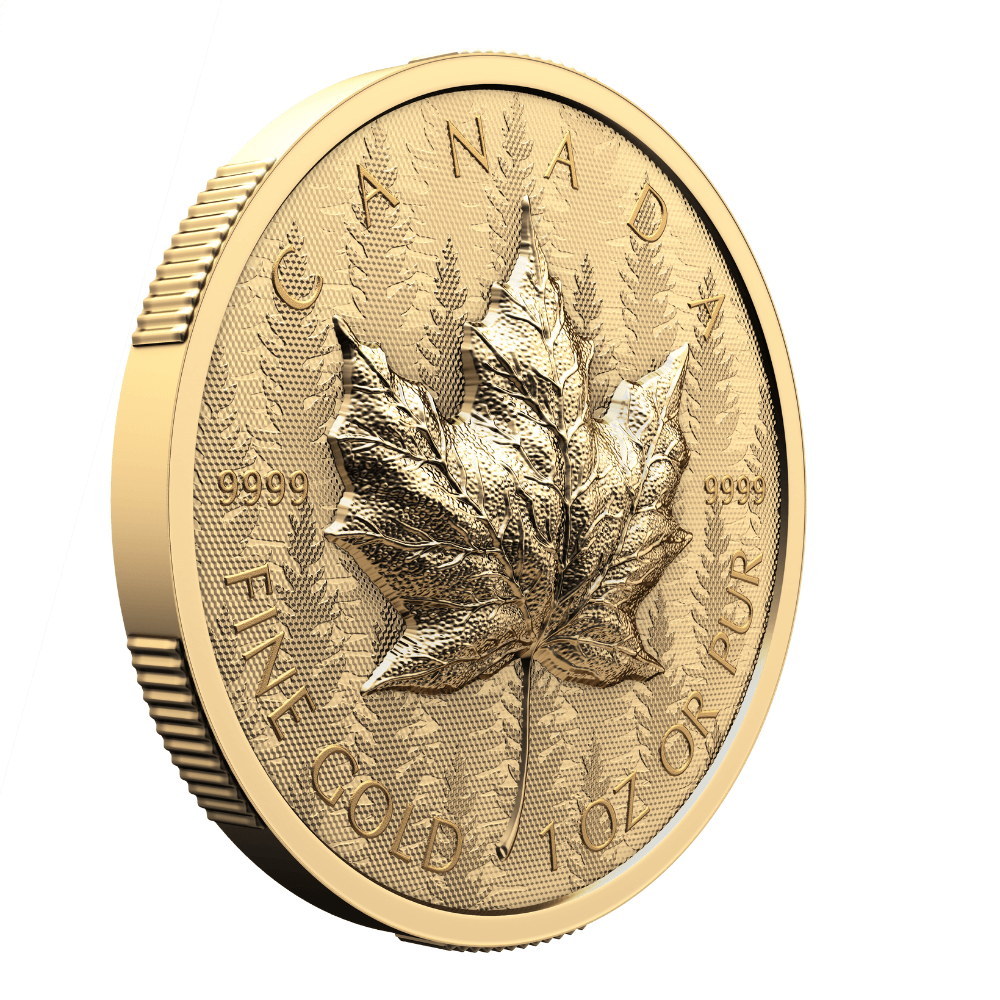 MAPLE LEAF Ultra High Relief 1 Oz Gold Coin $200 Canada 2024 - PARTHAVA COIN