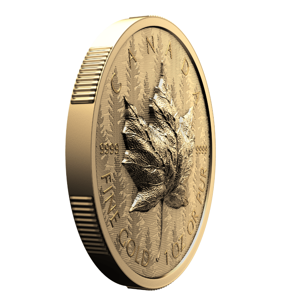 MAPLE LEAF Ultra High Relief 1 Oz Gold Coin $200 Canada 2024 - PARTHAVA COIN