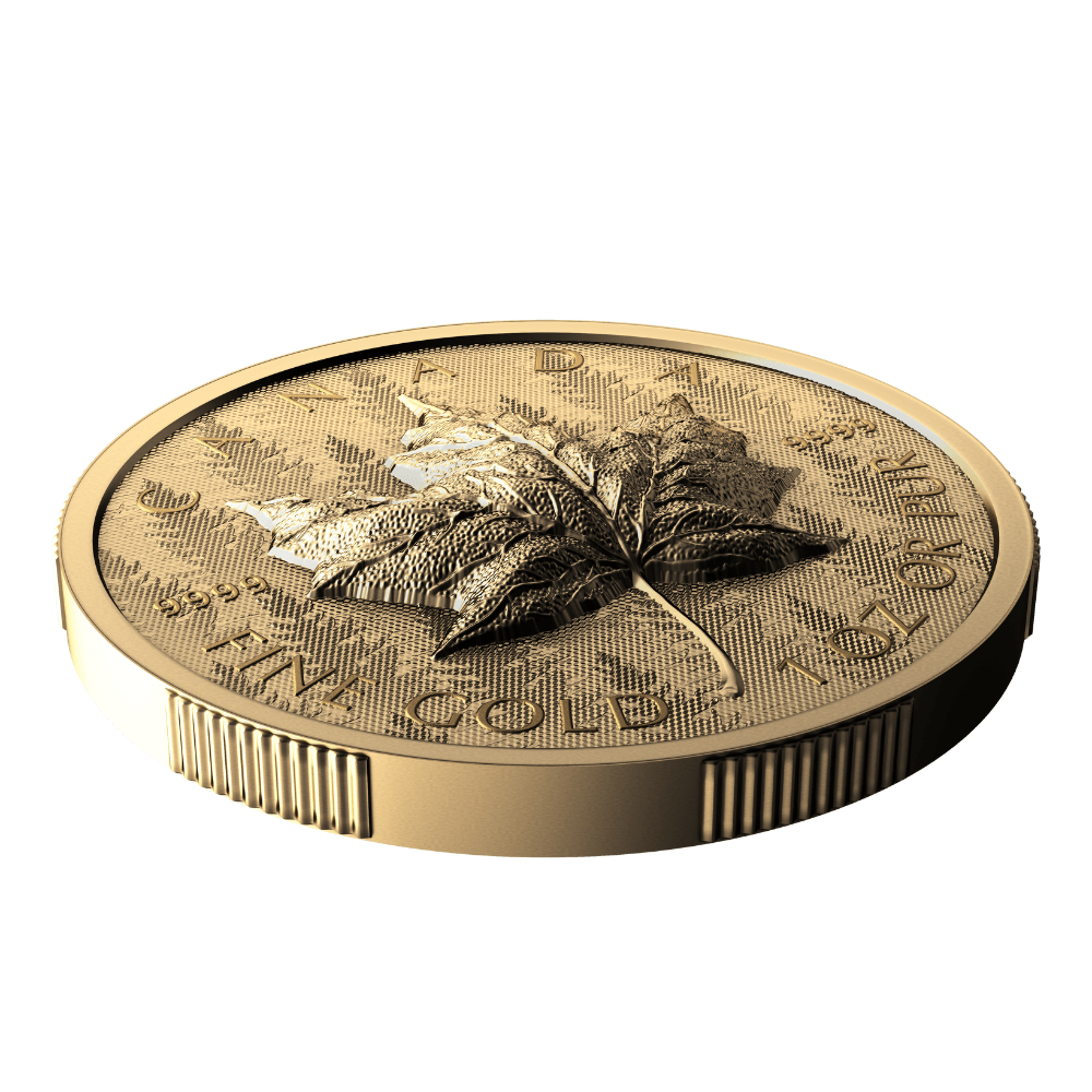 MAPLE LEAF Ultra High Relief 1 Oz Gold Coin $200 Canada 2024 - PARTHAVA COIN