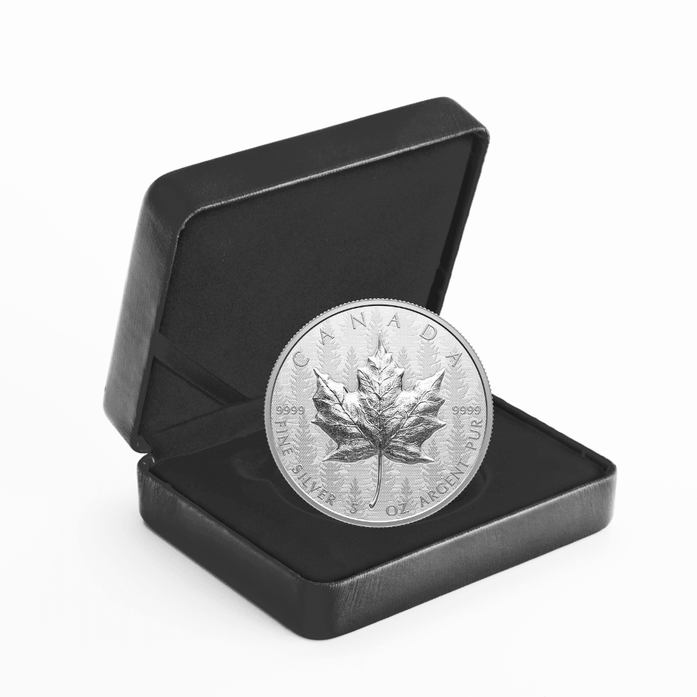 MAPLE LEAF Ultra High Relief 5 Oz Silver Coin $50 Canada 2024 - PARTHAVA COIN