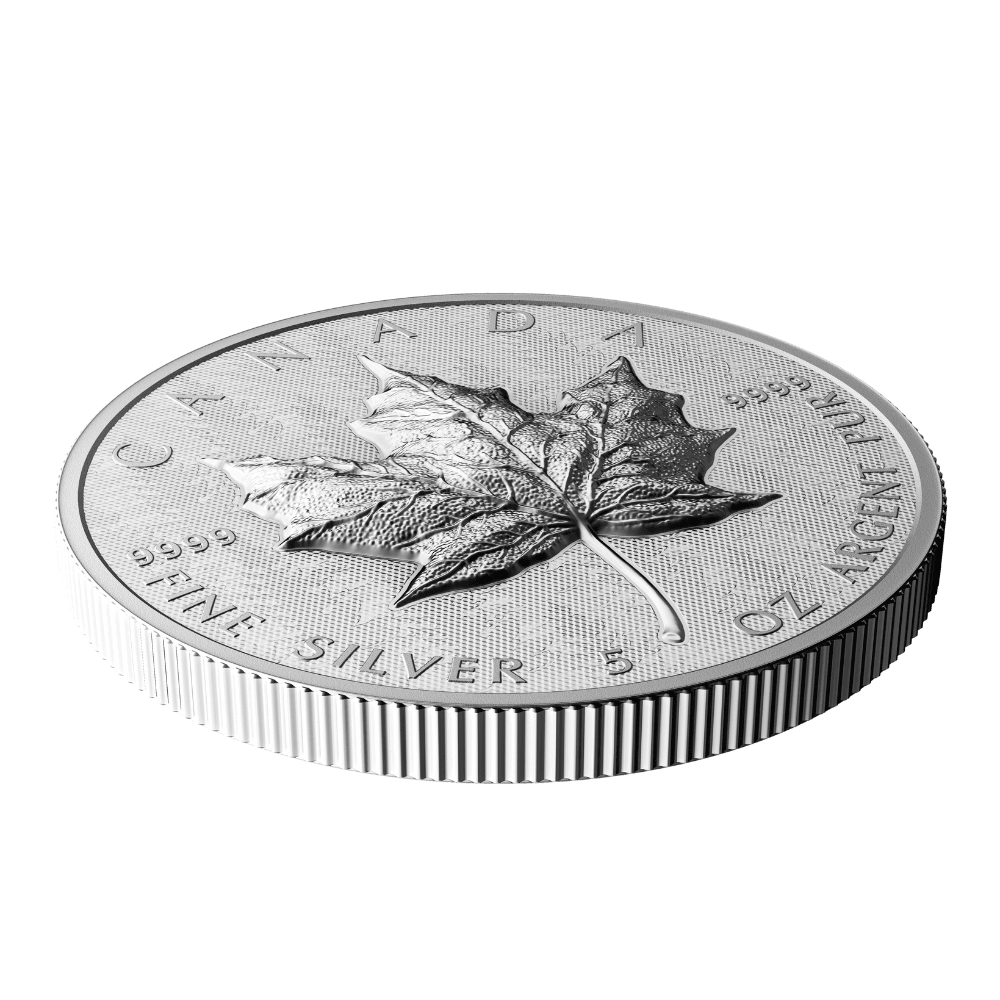 MAPLE LEAF Ultra High Relief 5 Oz Silver Coin $50 Canada 2024 - PARTHAVA COIN