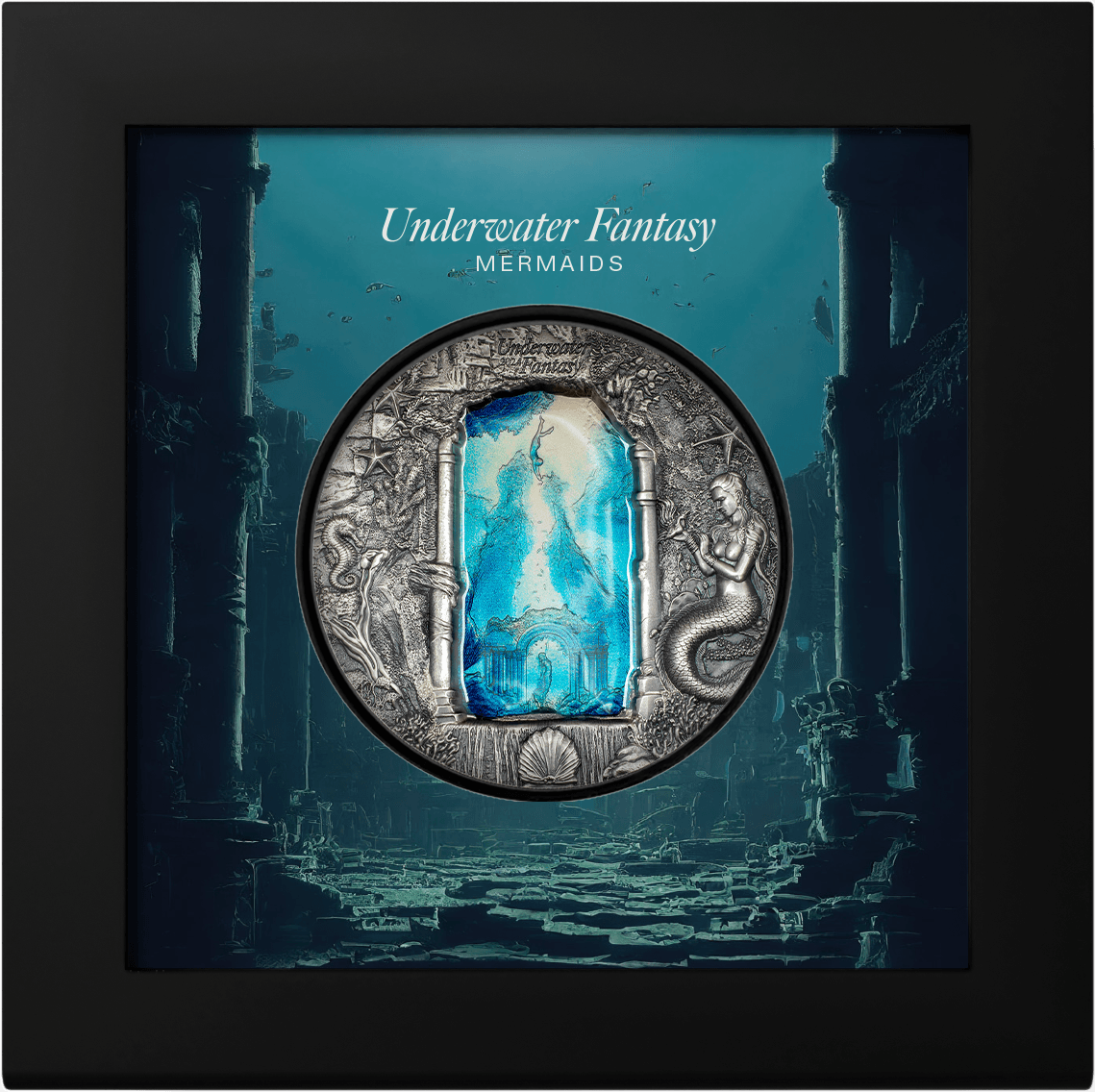 MERMAIDS Underwater Fantasy 3 Oz Silver Coin $20 Palau 2024 - PARTHAVA COIN