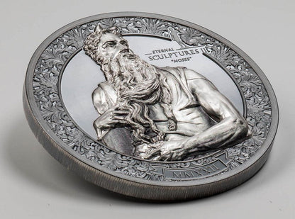 MOSES Eternal Sculptures II 3 Oz Silver Coin 20$ Palau 2022 - PARTHAVA COIN