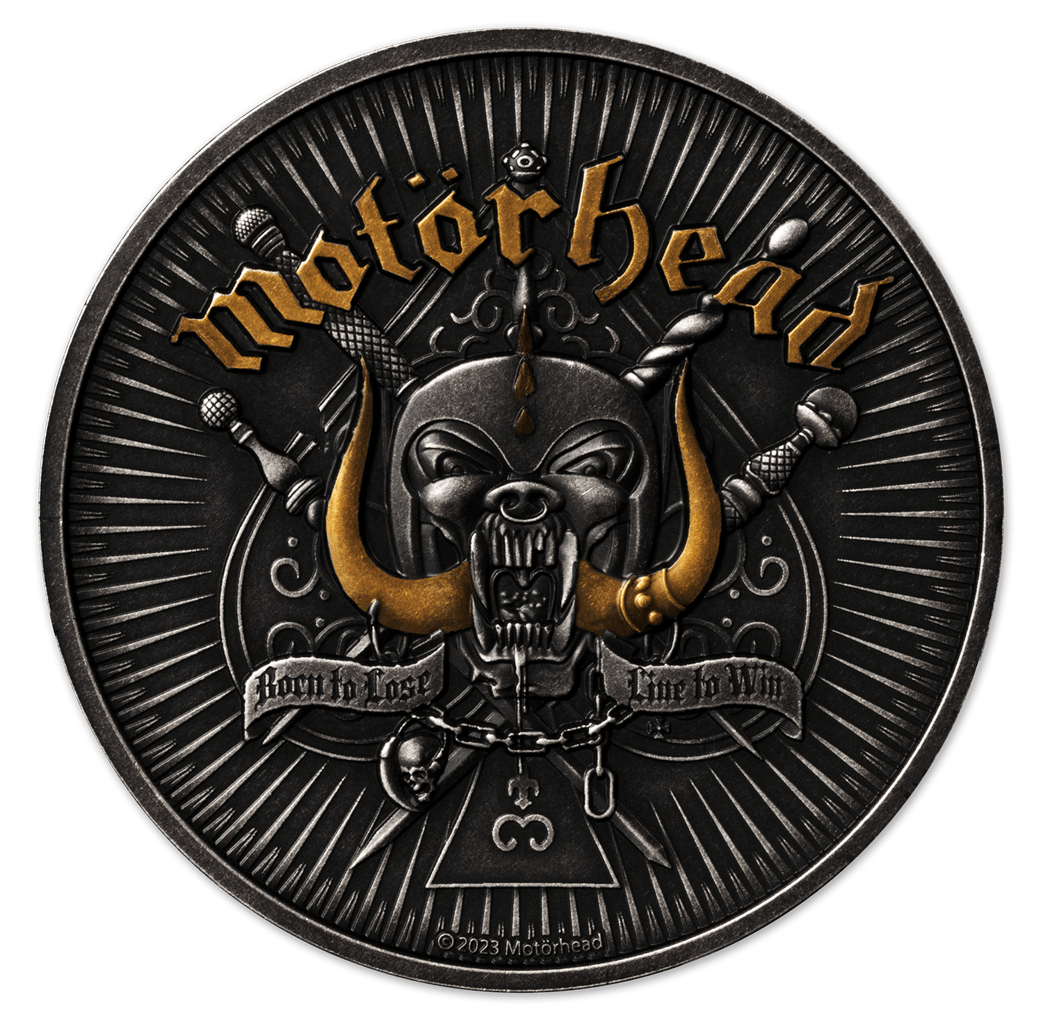 MOTORHEAD Band 1 Oz Silver Coin $5 Barbados 2024 - PARTHAVA COIN