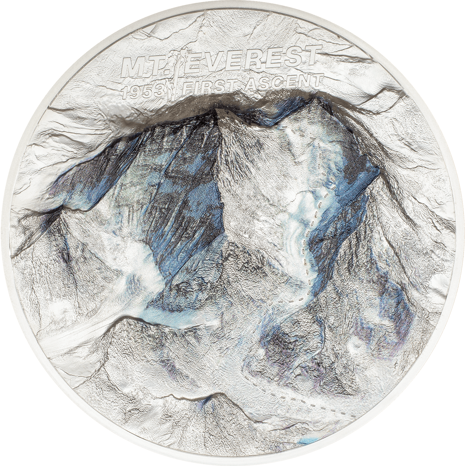 MOUNT EVEREST First Ascent 1 Kg Kilo Silver Coin $100 Cook Islands 2023 - PARTHAVA COIN