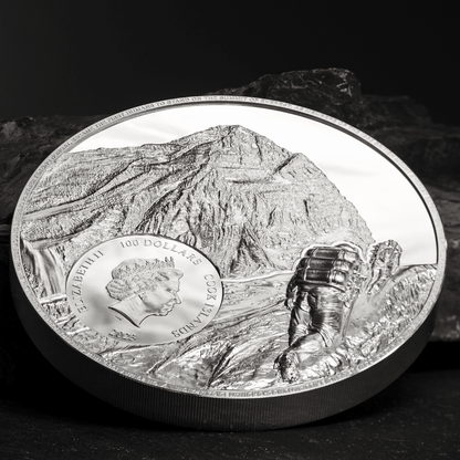 MOUNT EVEREST First Ascent 1 Kg Kilo Silver Coin $100 Cook Islands 2023 - PARTHAVA COIN