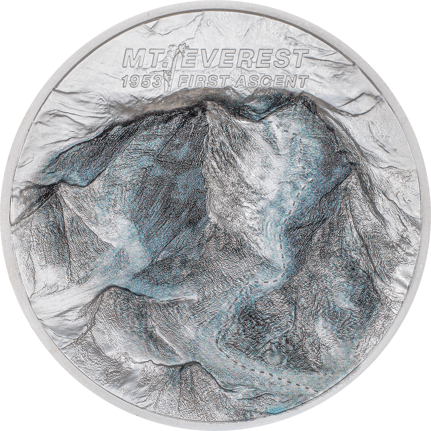 MOUNT EVEREST First Ascent 2 Oz Silver Coin $10 Cook Islands 2023 - PARTHAVA COIN