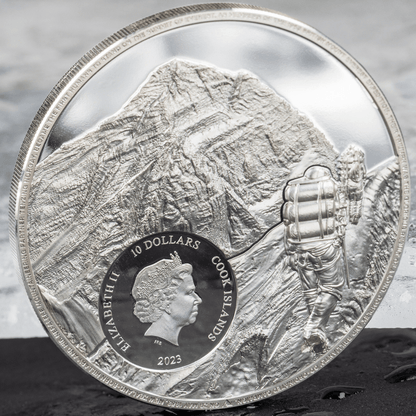 MOUNT EVEREST First Ascent 2 Oz Silver Coin $10 Cook Islands 2023 - PARTHAVA COIN