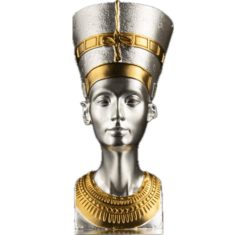 NEFERTITI 3D 5 Oz Silver Coin $10 Samoa 2024 - PARTHAVA COIN