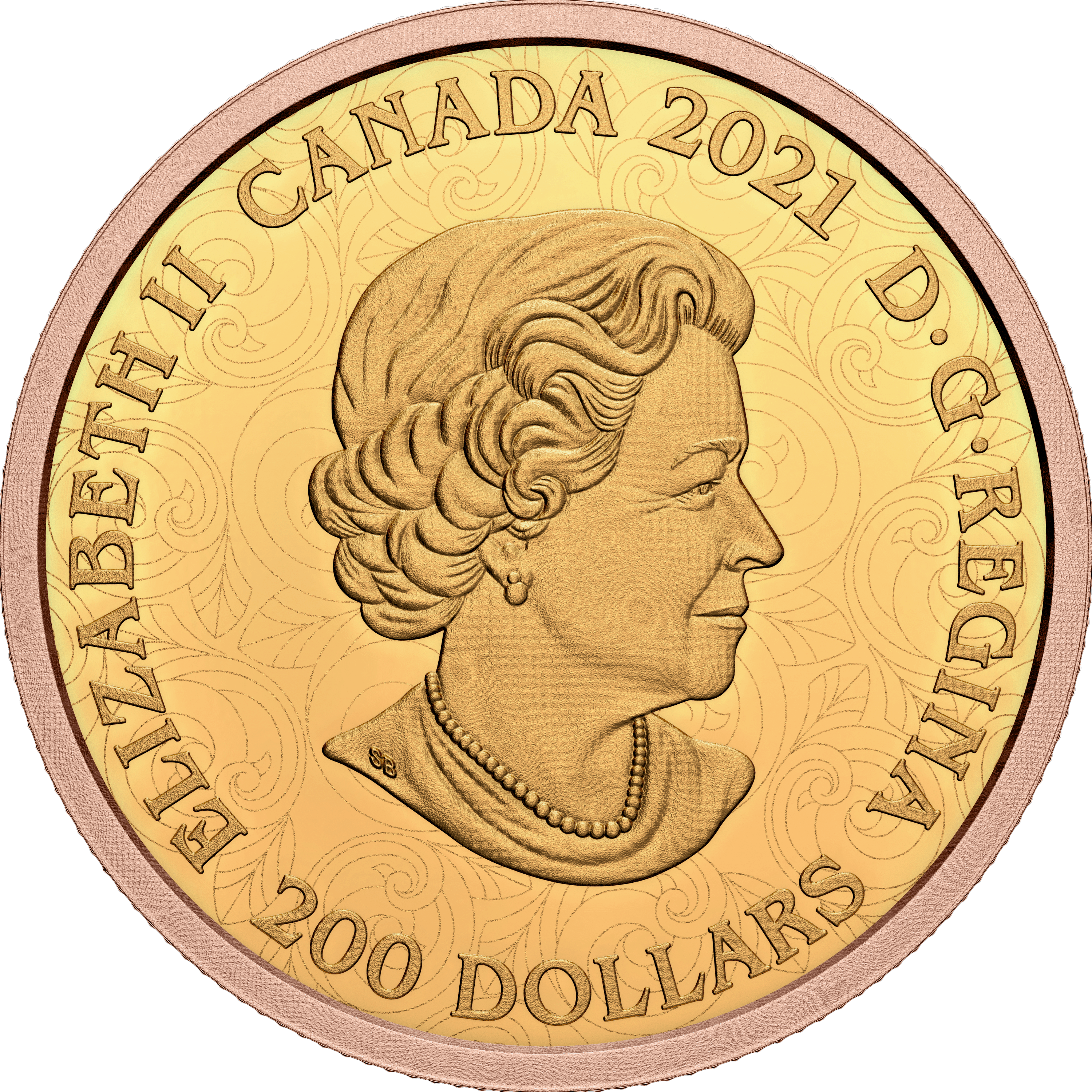 OPULENCE Treasure 1 Oz Pure Gold Pink Diamond Coin $200 Canada - PARTHAVA COIN