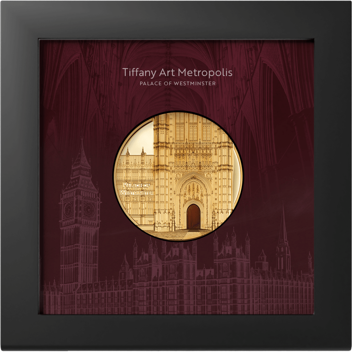 PALACE OF WESTMINSTER Tiffany Art Metropolis 5 Oz Gold Coin $500 Palau 2023 - PARTHAVA COIN