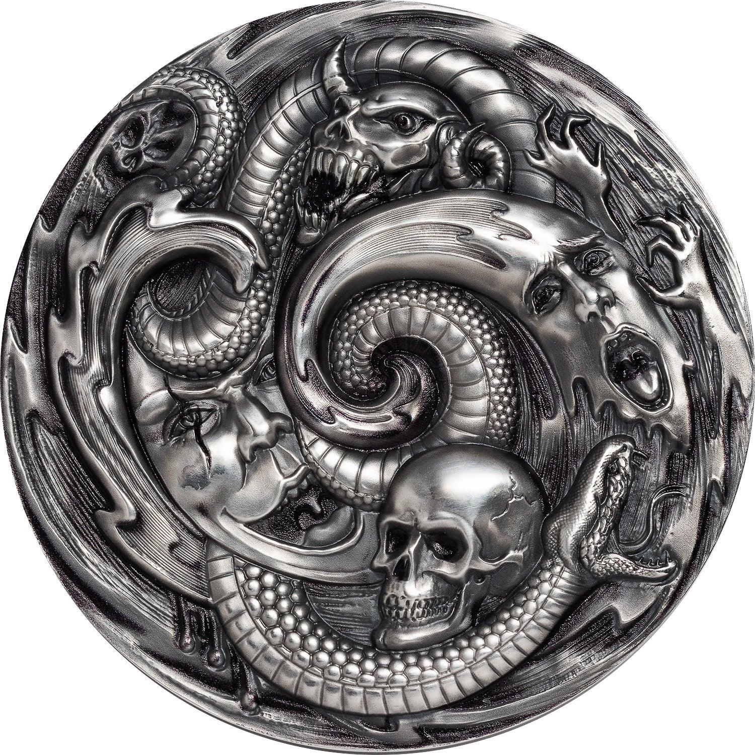PANDORA BOX Evil Within EHR Epic High Relief 3 Oz Silver Coin $20 Palau 2019 - PARTHAVA COIN