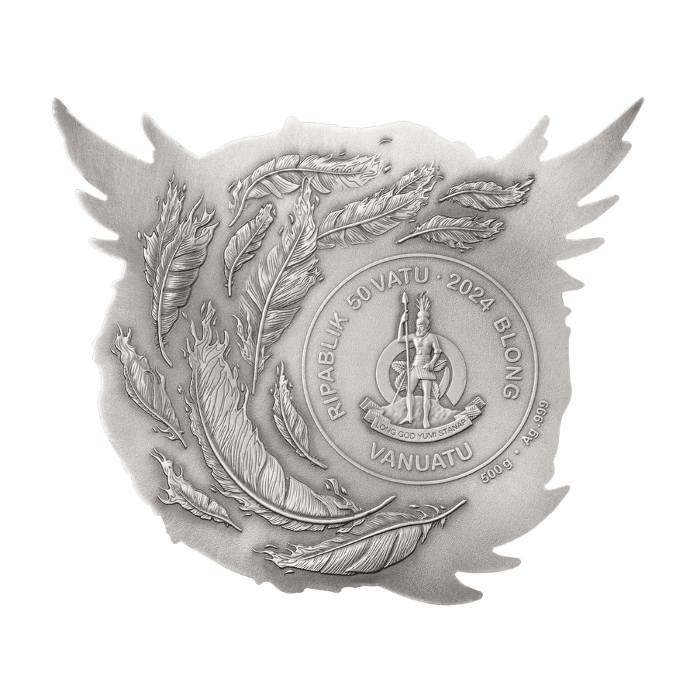 PHOENIX ASCENDANT 500g Silver Coin 50 Vatu Vanuatu 2024 - PARTHAVA COIN