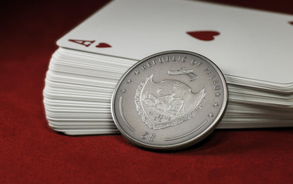 POKER CARD GUARD 1 Oz Silver Coin $5 Palau 2024 - PARTHAVA COIN