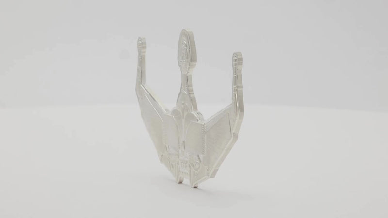 Star Trek Ships – Klingon Bird of Prey Silver Coin video - agoro