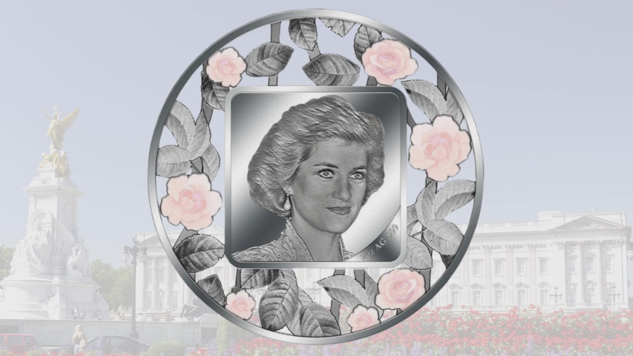 LADY DIANA FILIGREE 2 Oz Silver Coin 200 Francs Djibouti 2022 - MDM