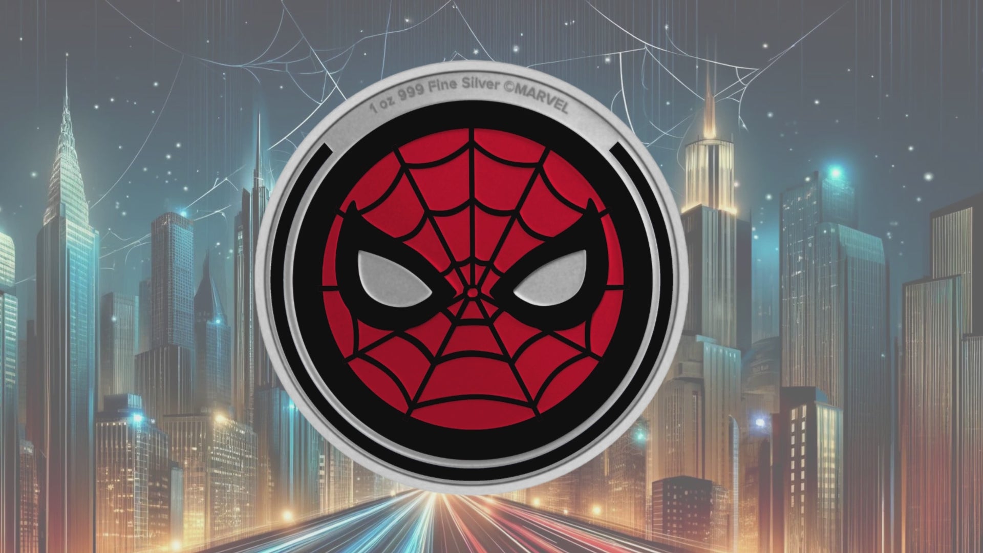 SPIDER-MAN Web-Slinger 1 oz Silver Coin $2 Niue 2023 -