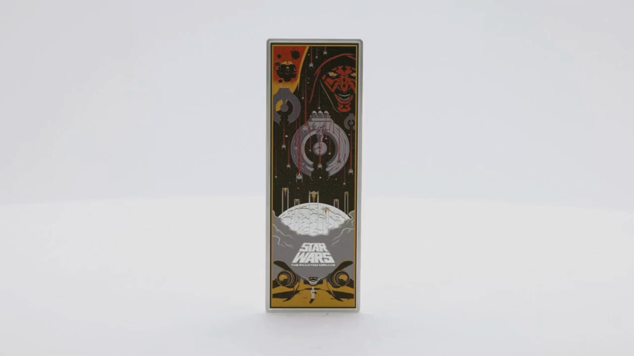 純銀箔 STAR WARS 「THE PHANTOM MENACE」 Star Wars™ The Phantom Menace™ 3 Oz Silver Poster Coin - Agoro By