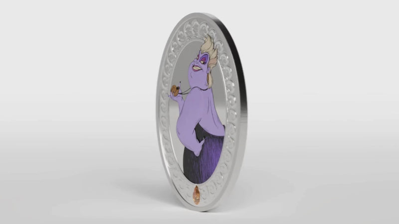 Disney Villains Ursula Silver Coin video agoro