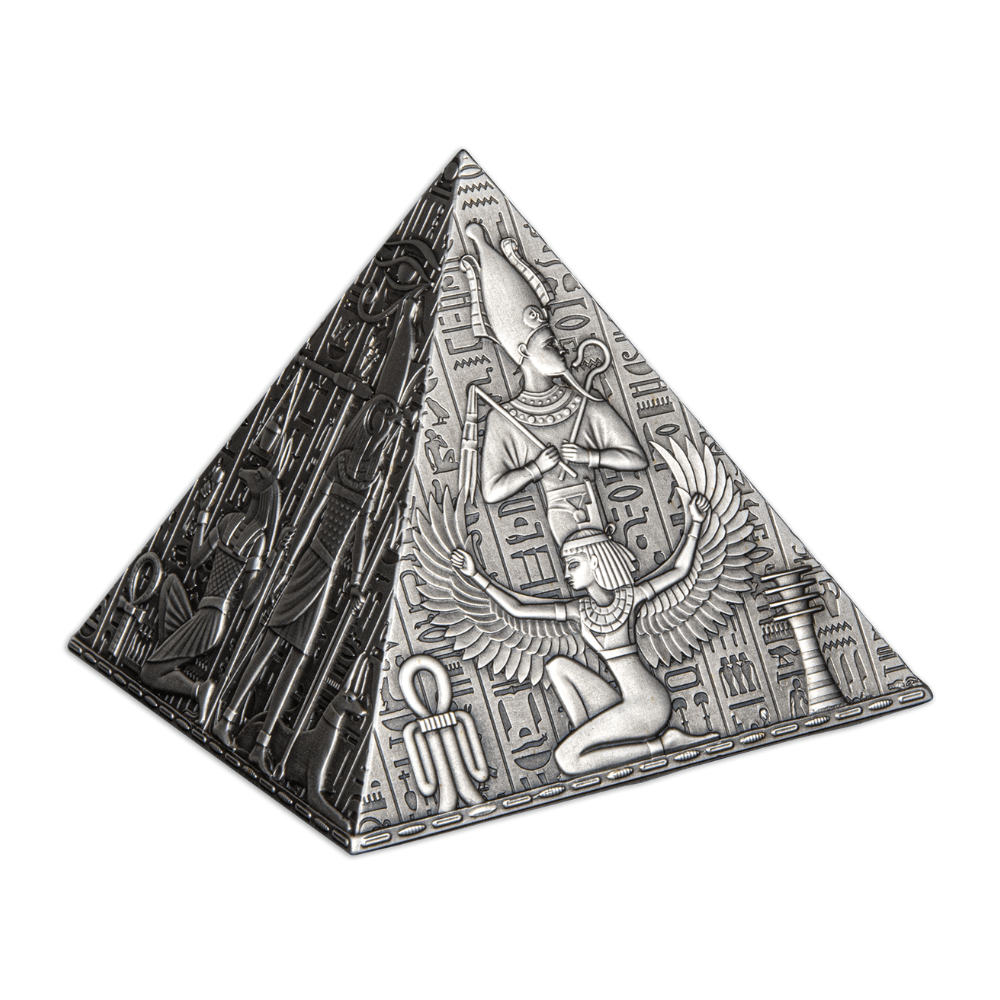 PYRAMID 3D 1 Kg Kilo Silver Coin 1000 Francs Djibouti 2023 - PARTHAVA COIN