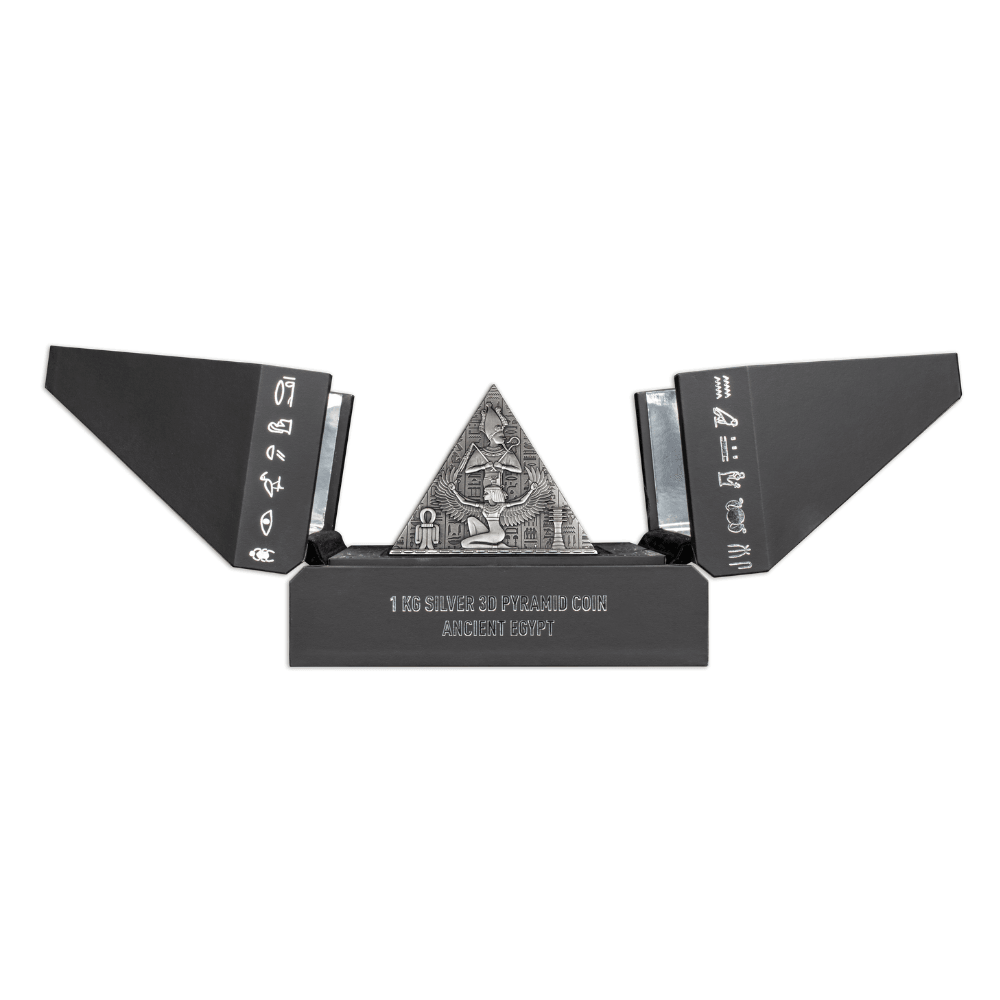 PYRAMID 3D 1 Kg Kilo Silver Coin 1000 Francs Djibouti 2023 - PARTHAVA COIN