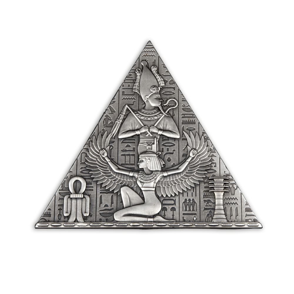 PYRAMID 3D 1 Kg Kilo Silver Coin 1000 Francs Djibouti 2023 - PARTHAVA COIN