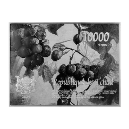 RED VINEYARD Van Gogh Silver Coin 10000 Francs Chad 2024 - PARTHAVA COIN
