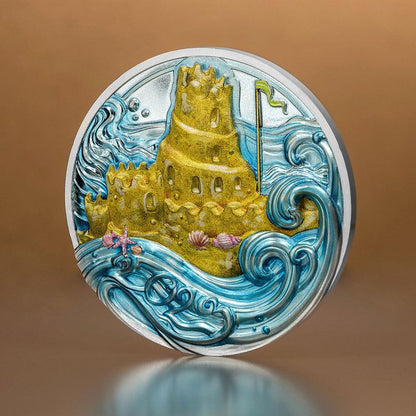 SANDCASTLE Childhood Memories 3 Oz Silver Coin $20 Palau 2023 - PARTHAVA COIN