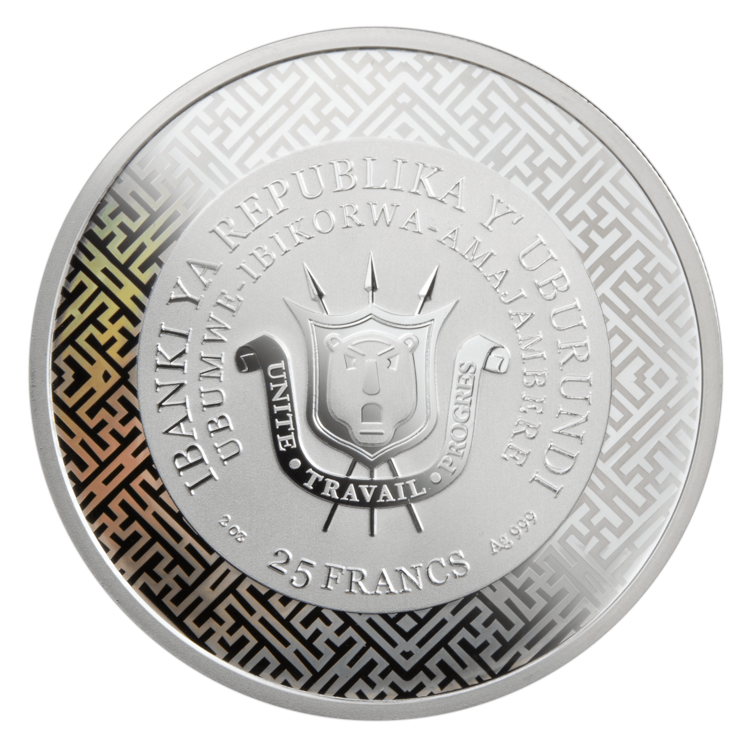 SNAKE Jade Chinese Lunar Year 2 Oz Silver Coin 25 Francs Burundi 2025 - PARTHAVA COIN