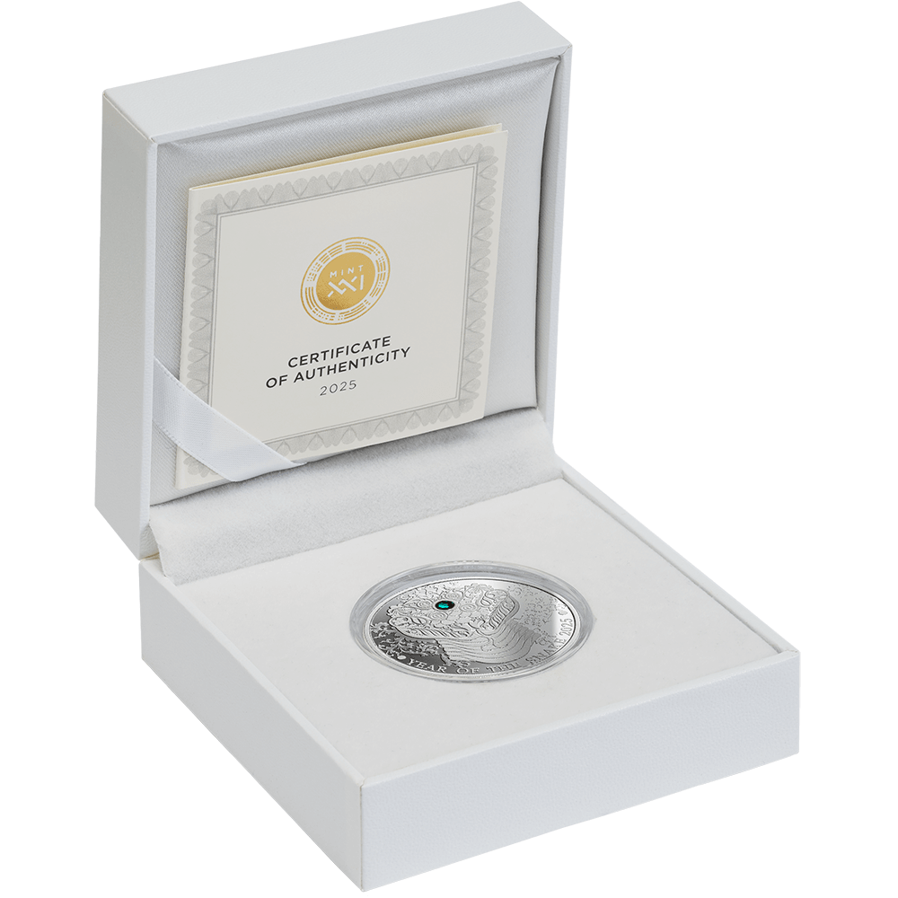 SNAKE Lunar Year 1/2 Oz Silver Coin 2 Cedis Ghana 2025 - PARTHAVA COIN