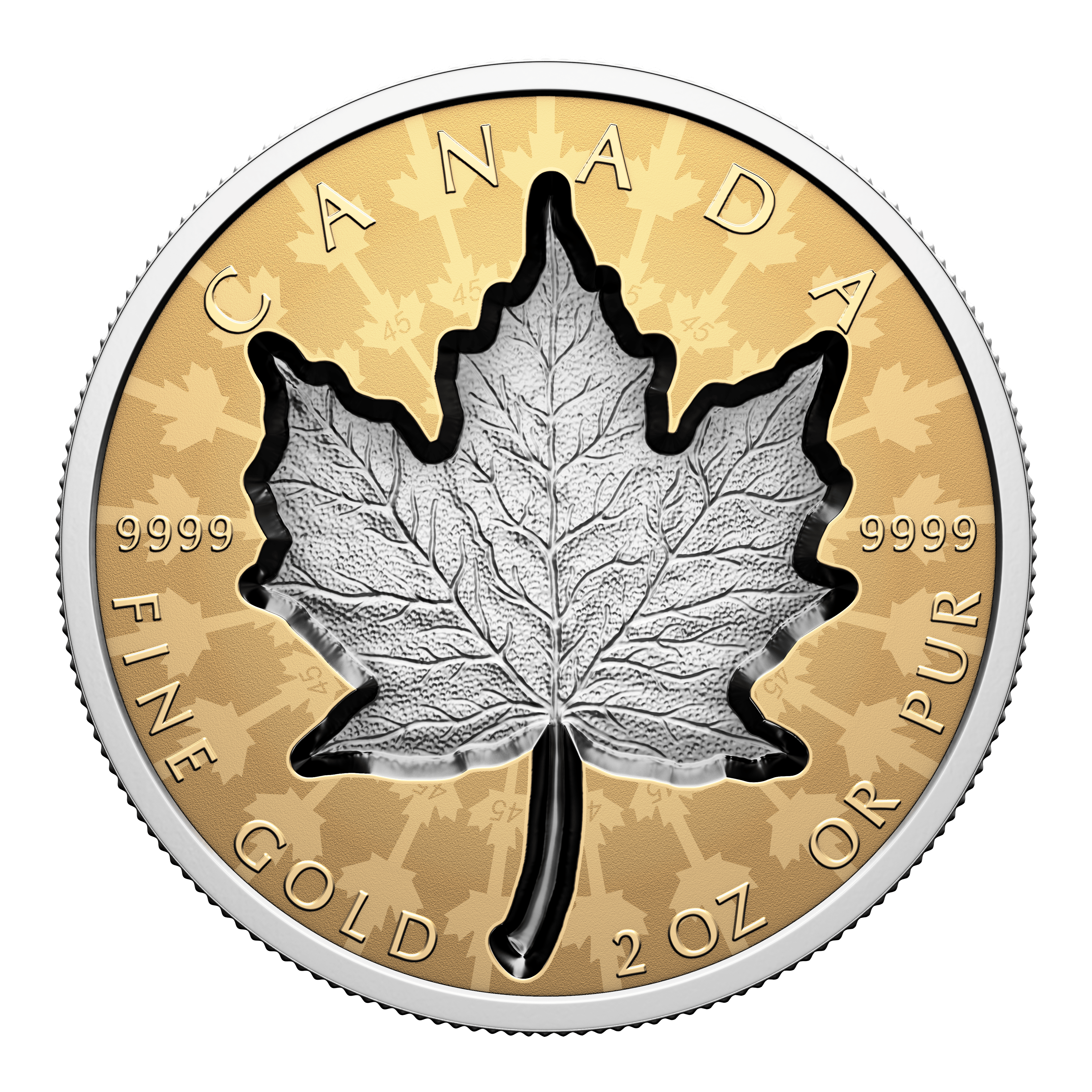 SUPER INCUSE GOLD MAPLE LEAF 2 Oz Gold Coin $200 Canada 2024 - PARTHAVA COIN