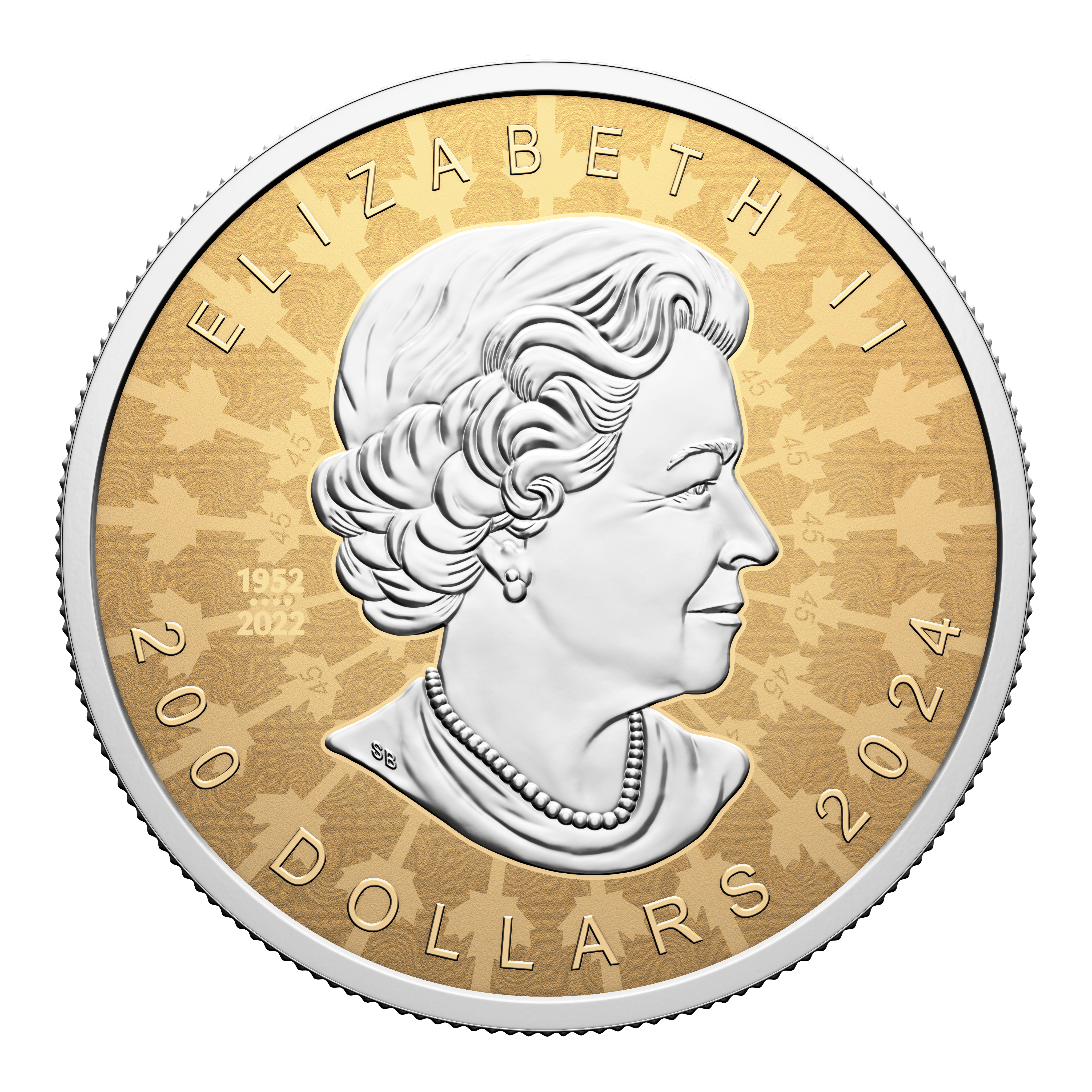 SUPER INCUSE GOLD MAPLE LEAF 2 Oz Gold Coin $200 Canada 2024 - PARTHAVA COIN