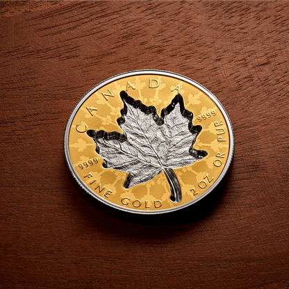 SUPER INCUSE GOLD MAPLE LEAF 2 Oz Gold Coin $200 Canada 2024 - PARTHAVA COIN