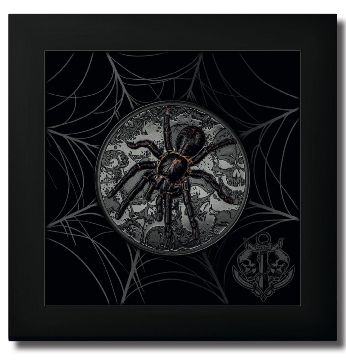 THAI BLACK TARANTULA Dark Nature 3 Oz Silver Coin $20 Palau 2023 - PARTHAVA COIN