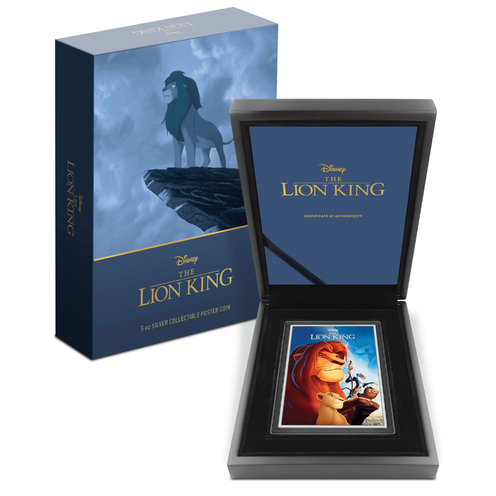 THE LION KING Disney Movie 5 Oz Silver Poster Coin $10 Niue 2024 - PARTHAVA COIN