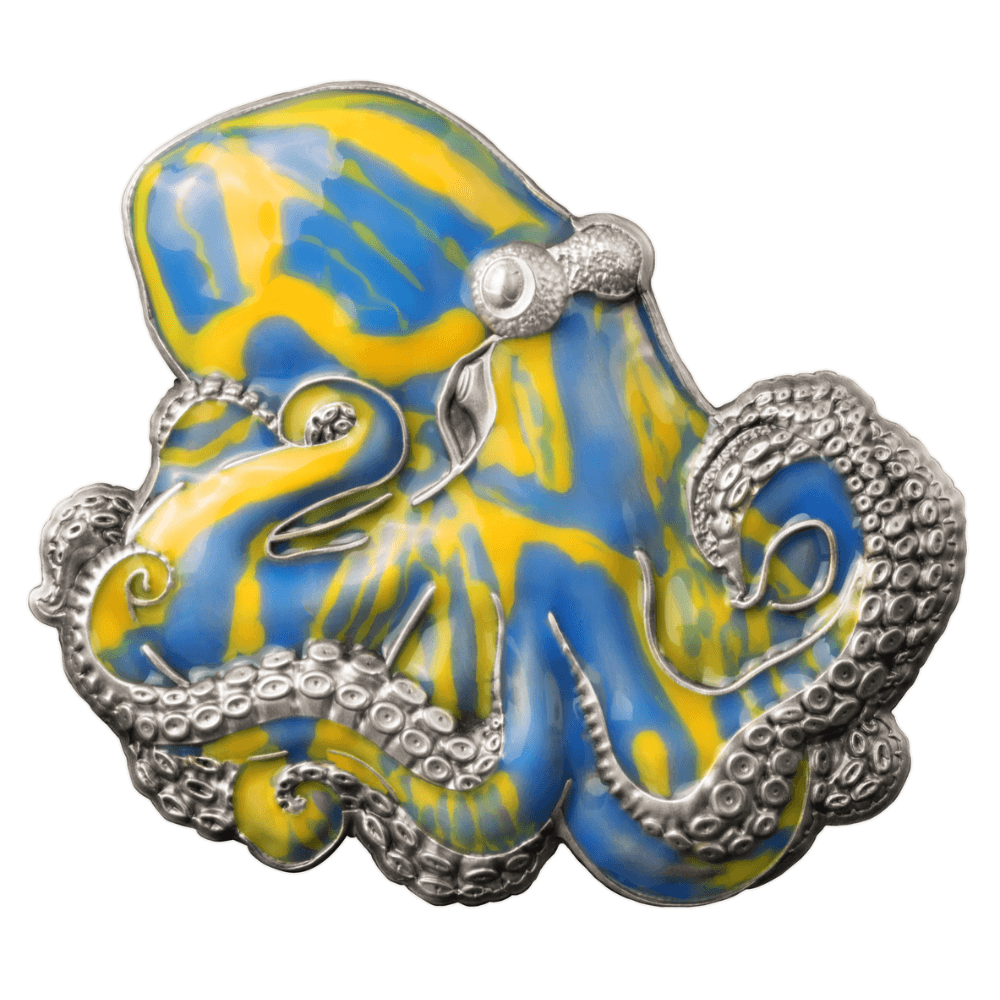THE OCTOPUS 3 Oz Silver Coin $5 Barbados 2024 - PARTHAVA COIN