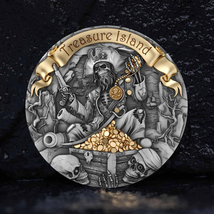 TREASURE ISLAND 2 Oz Silver Coin 2000 Francs Cameroon 2024 - PARTHAVA COIN