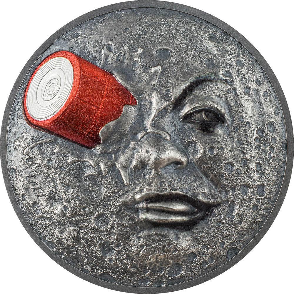 TRIP TO THE MOON 120th Anniversary 2 Oz Silver Coin $10 Palau 2022 - PARTHAVA COIN