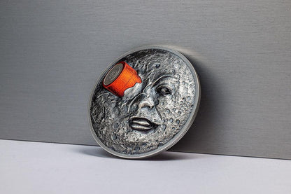 TRIP TO THE MOON 120th Anniversary 2 Oz Silver Coin $10 Palau 2022 - PARTHAVA COIN