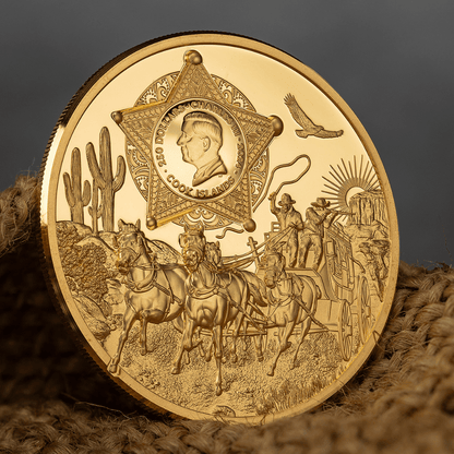 WILD WEST Legends 1 Oz Gold Coin $250 Cook Islands 2024 - PARTHAVA COIN