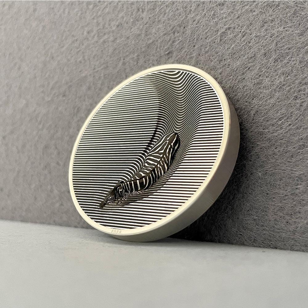 ZEBRA Camouflage of Nature 3 Oz Silver Coin $20 Palau 2023 - PARTHAVA COIN