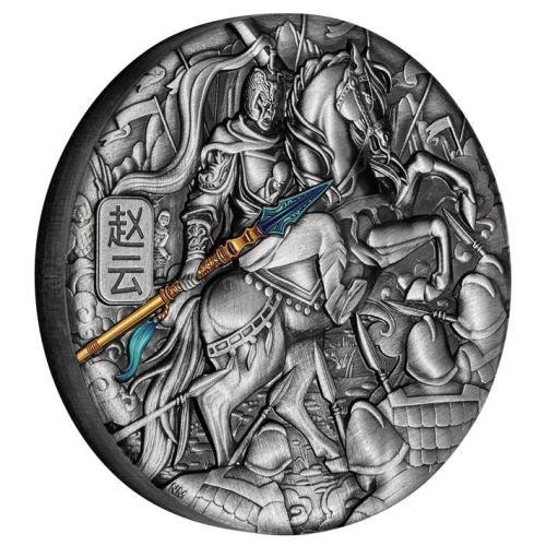 ZHAO YUN Ancient Chinese Warrior 5 Oz Silver Coin $5 Tuvalu 2021 - PARTHAVA COIN